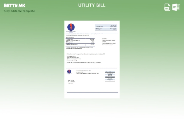 Модерен стил Шаблон за сметки за електрична енергија на Либија Џенерал Електрик